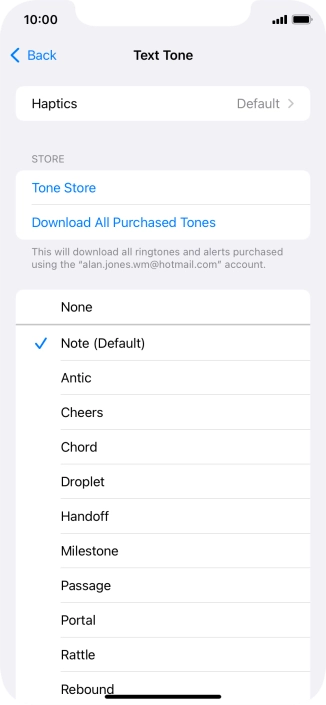 Press the required message tones to hear them.