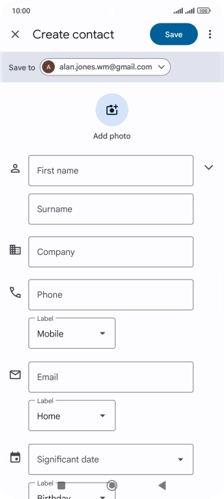Press the drop down list next to 