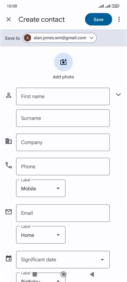 Press the drop down list next to 