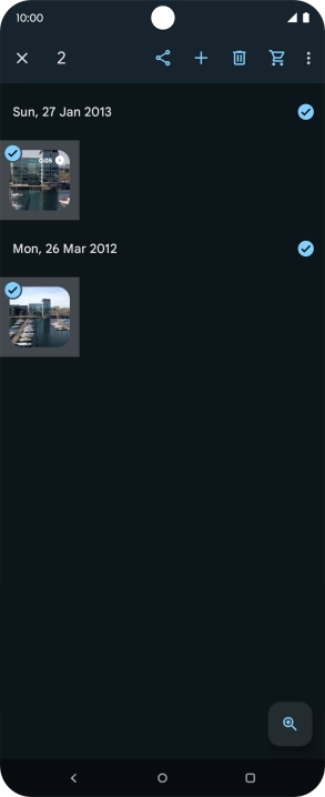 Press the share icon.