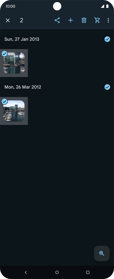 Press the share icon.