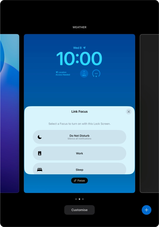 Press the required focus mode. Press the required focus mode.