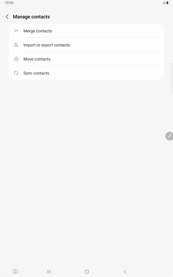 Press Import or export contacts.