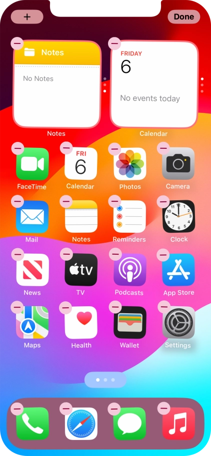 Press the home screen icon. Press the home screen icon.