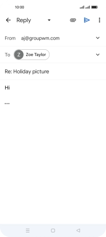 Press the send icon.