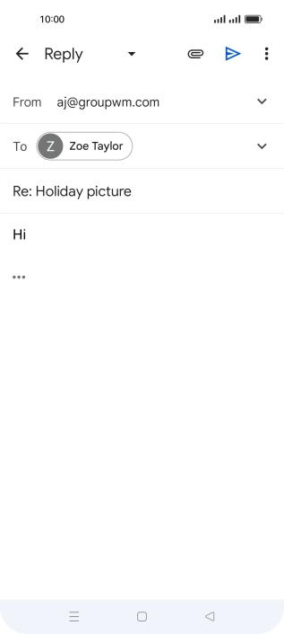 Press the send icon.