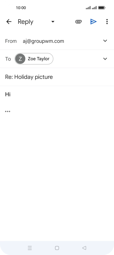 Press the send icon.