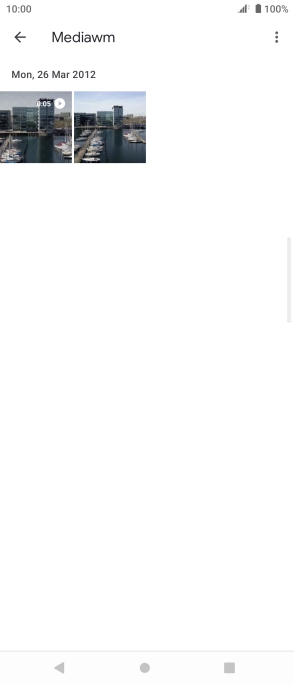 Press and hold the required picture or video clip.