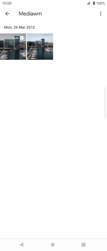 Press and hold the required picture or video clip.