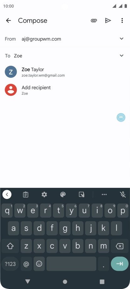 Press the required contact.