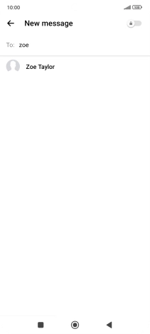 Key in the first letters of the recipient's name and press the required contact. Key in the first letters of the recipient's name and press the required contact.