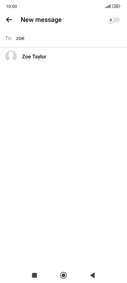Key in the first letters of the recipient's name and press the required contact. Key in the first letters of the recipient's name and press the required contact.