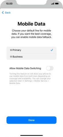 Press the indicator next to 