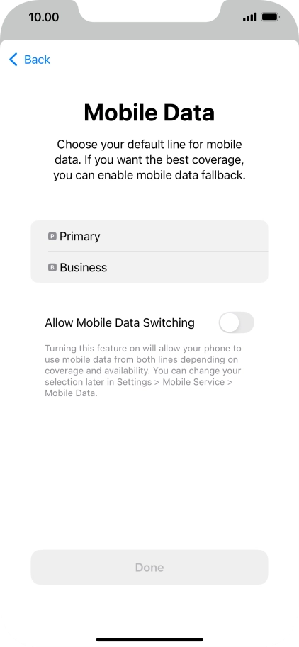 Press the required price plan.