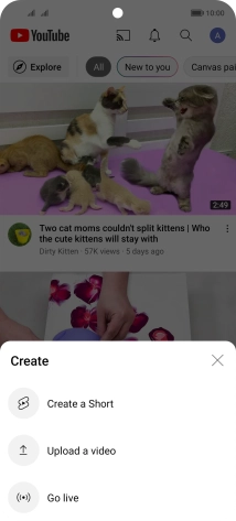 Press Upload a video.