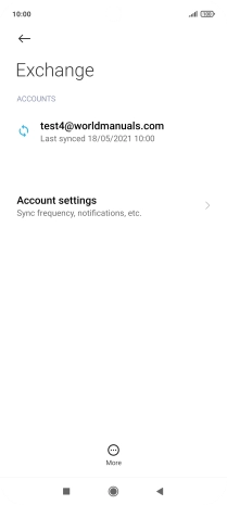 Press the required email account.