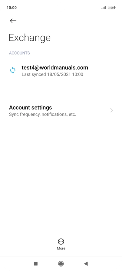 Press the required email account.