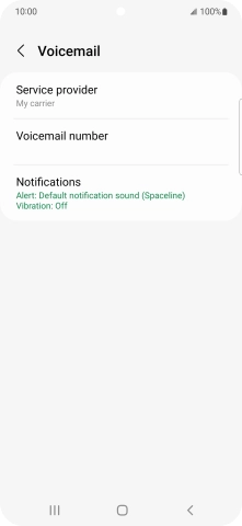 Press Voicemail number.
