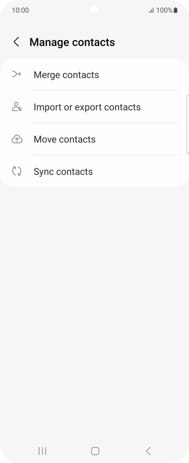 Press Import or export contacts.