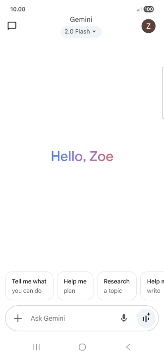 Press the profile icon.