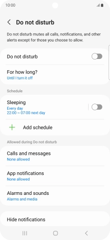 Press the indicator next to 