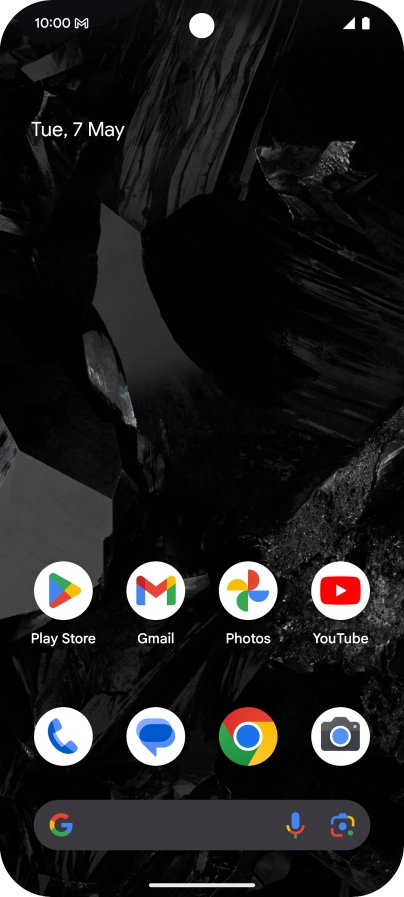 The email message icon shows that you've received a new email message.
