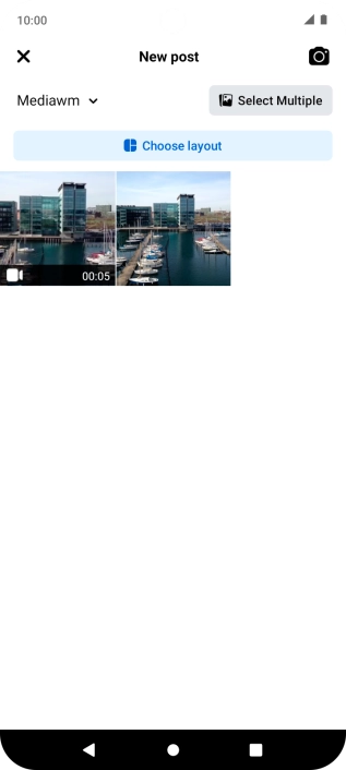 Press the required picture or video clip.