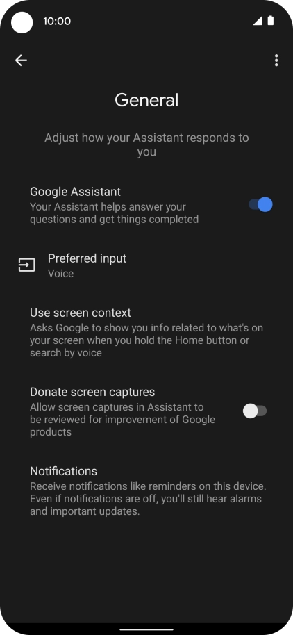 Press the indicator next to 