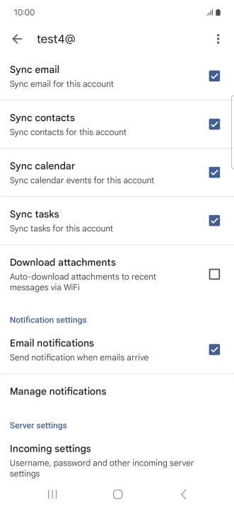 Press the field next to 