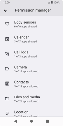 Press the required category.