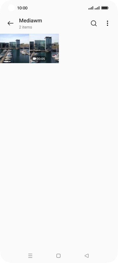 Press the required picture or video clip.