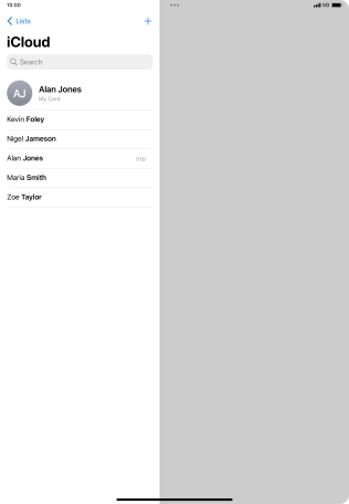 Press the required contact.