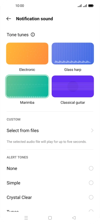 Press the required message tones to hear them. Press the required message tones to hear them.