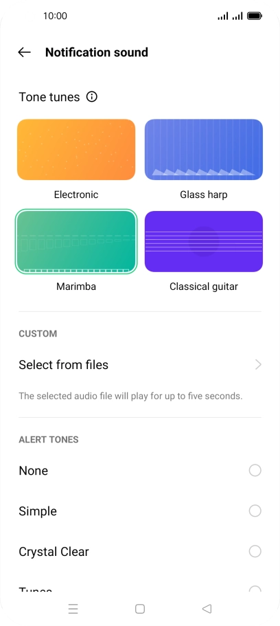 Press the required message tones to hear them. Press the required message tones to hear them.