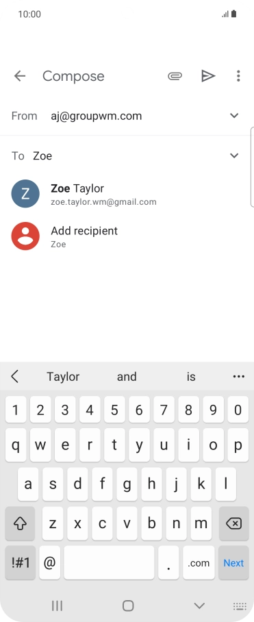 Press the required contact.