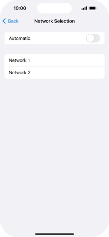 If you turn off the function, press the required network.