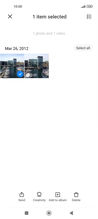 Press the select all icon.