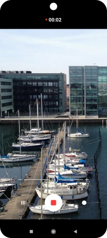 Press the stop icon to stop recording.