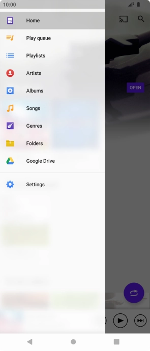Press the required category and go to the required audio file.