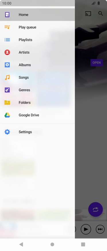 Press the required category and go to the required audio file.