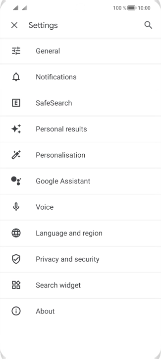 Press Google Assistant.