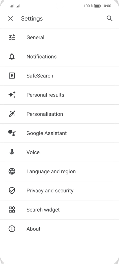 Press Google Assistant.