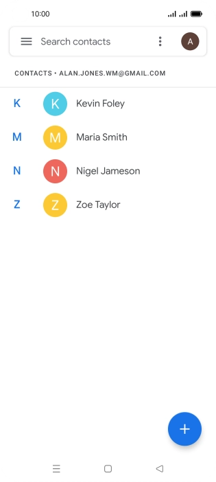 Press the new contact icon.
