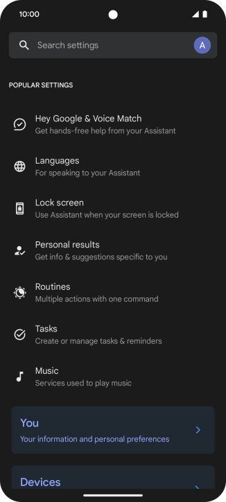 Press Hey Google & Voice Match.