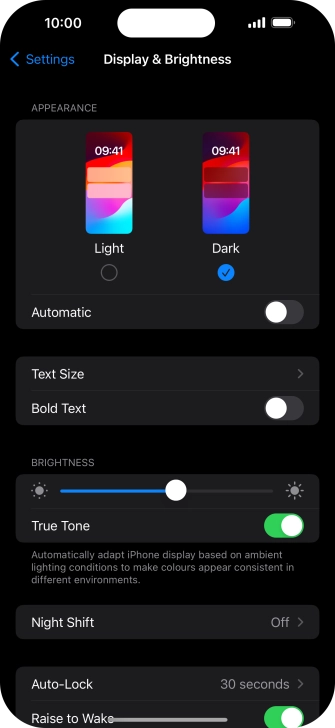 Press the indicator next to 