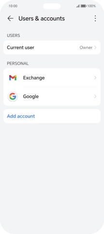 Press the required account type.