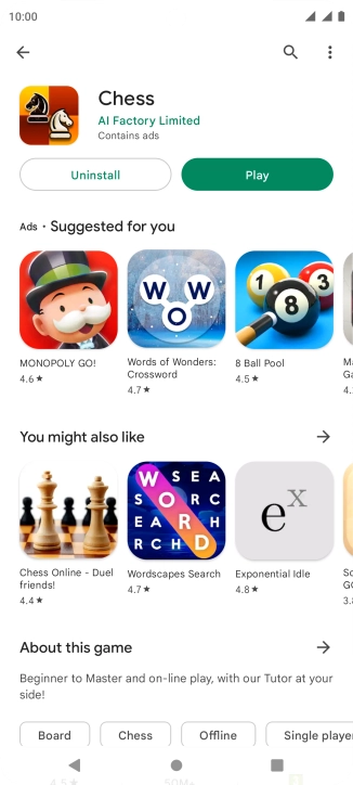 Press the Home key to return to the home screen.