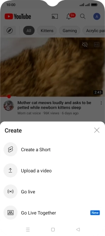 Press Upload a video.