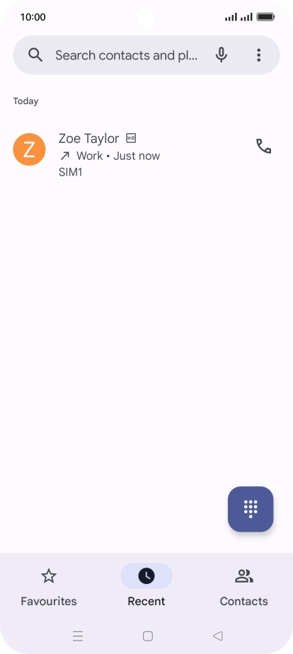 Press and hold the required number.