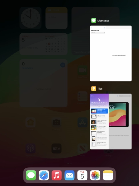 Slide upwards on the required application to end it.